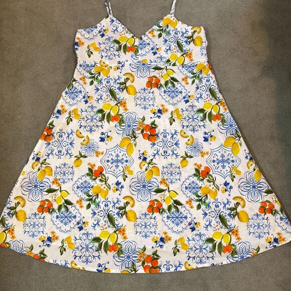 Johnny Was Citrus-Print Lightweight Cotton Sleep Dress - EUC - Women's XXL - Picture 6 of 7